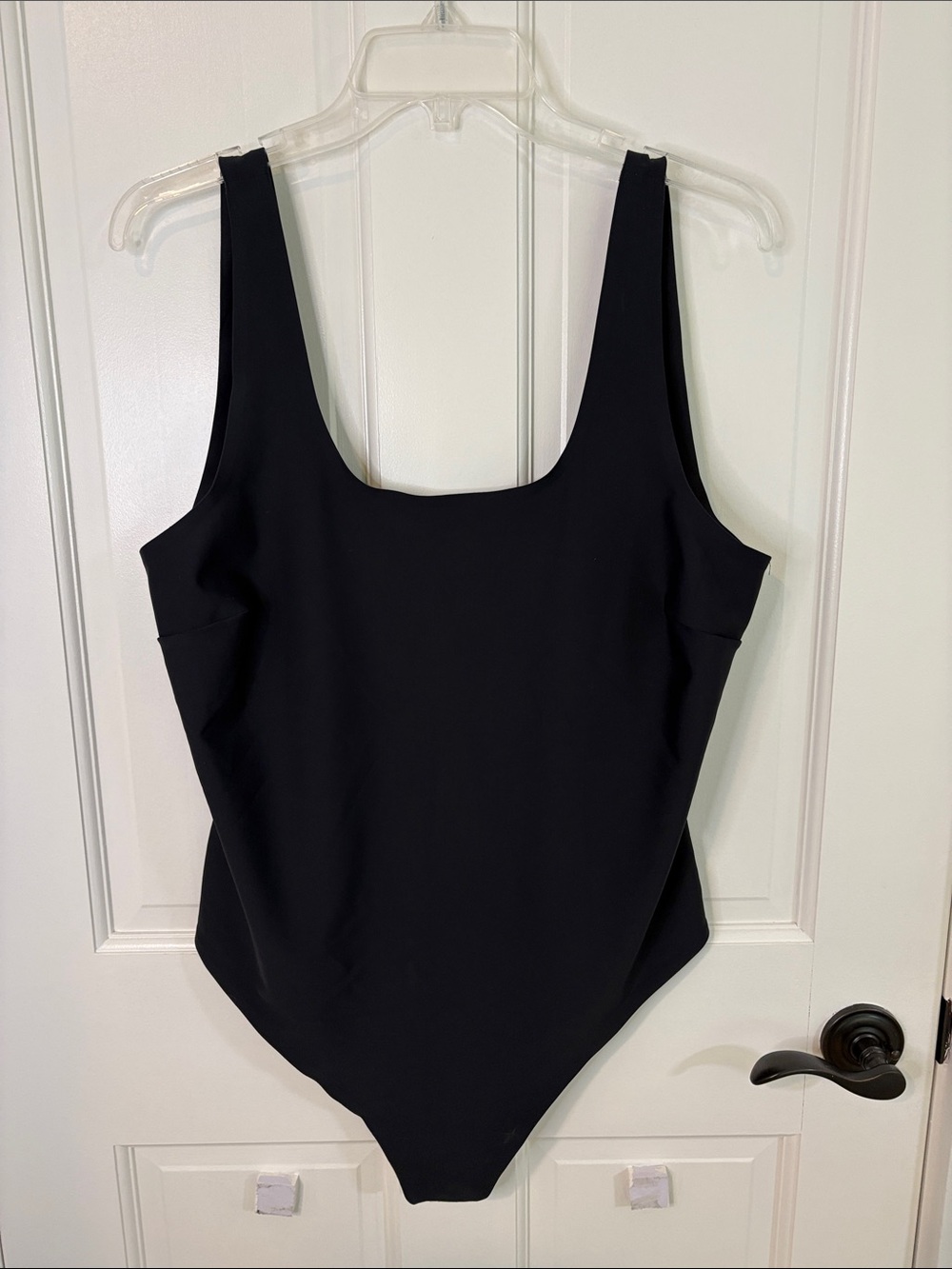 Parade 2XL Scoop Neck Black Women's Bodysuit